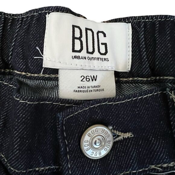 BDG Baggy Low Rise Strappy Denim Cargo Pants Urban Wide Leg Oversized Fit 26W - Picture 6 of 8
